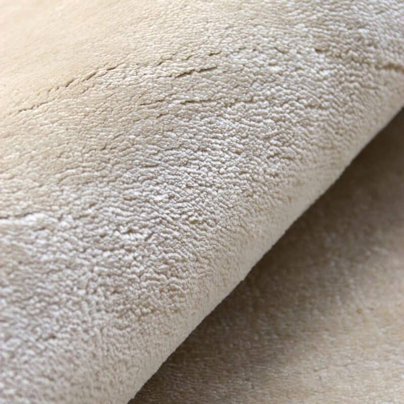 tapis de salon uni blanc crème clair fait main en laine naturelle grand 200cm 300cm manarola 5