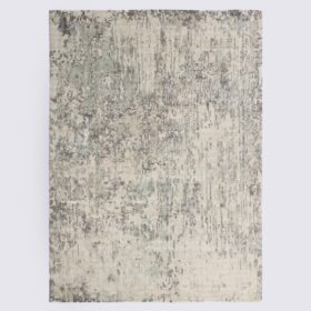 Tapis design gris crème fait main en laine premium 160 x 230 cm – Joshua
