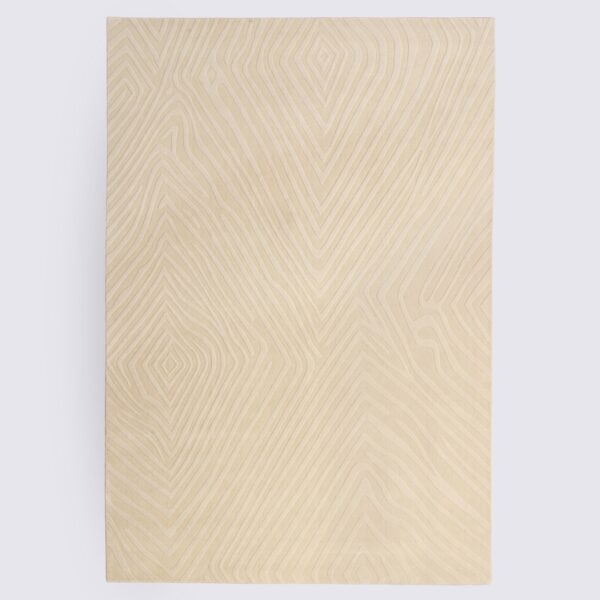 tapis moderne beige motif losanges fait main tivoli grand format 200cm 300cm pour chambre a coucher