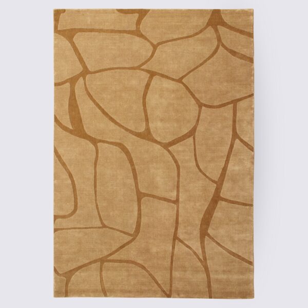 tapis moderne marron clair taupe fait main taches grand format 200cm 300cm pour salon selva