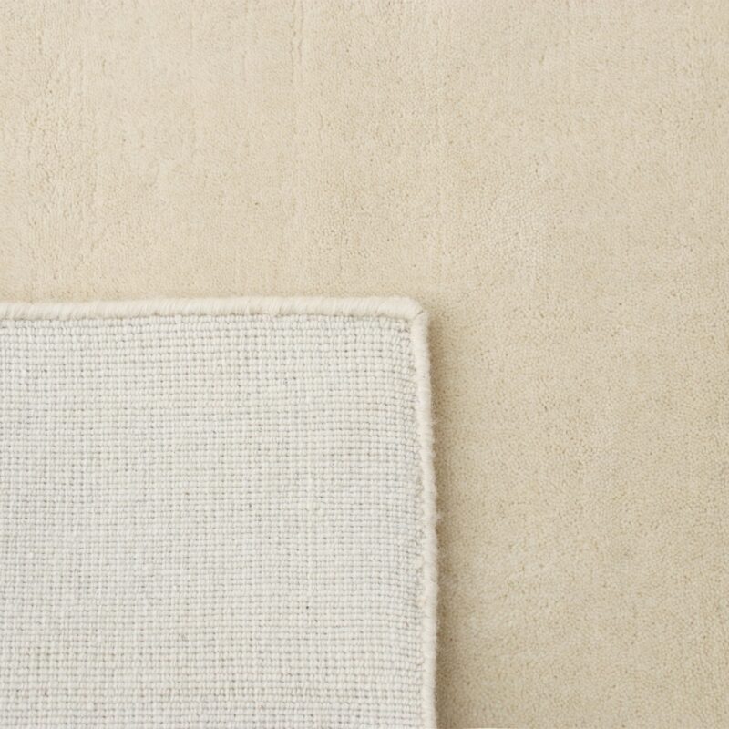 tapis uni avec bordure moderne beige blanc crème fait main grand format 200cm 300cm chambre a coucher