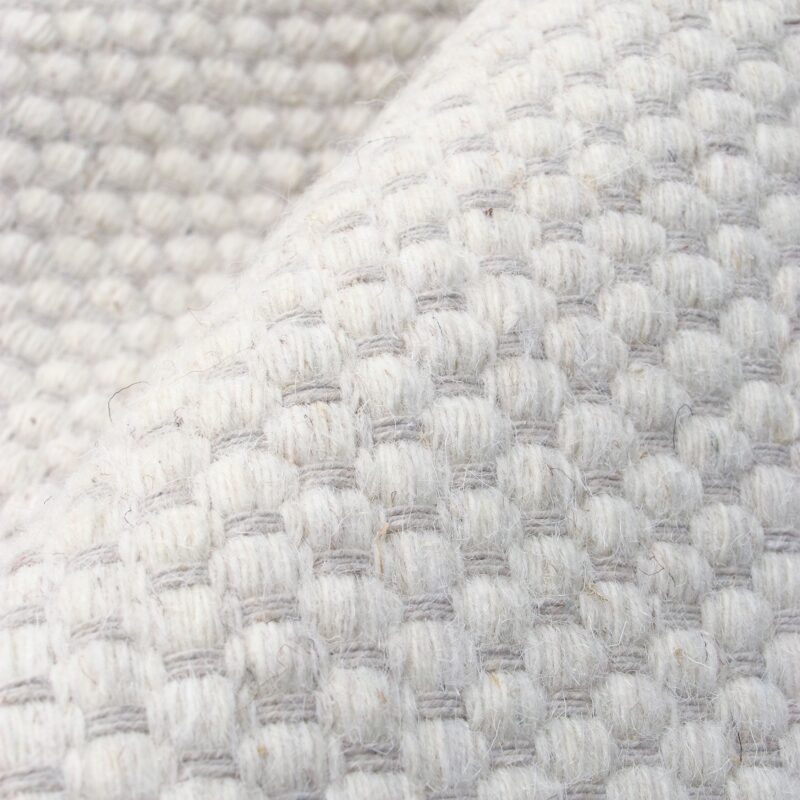 tapis uni moderne blanc crème en laine et coton pour salon fait main 200cm grand format