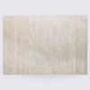 tapis uni moderne blanc crème fait main en viscose grand 200cm 300cm pour salon