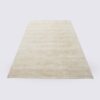 tapis de salon uni moderne blanc crème fait main en viscose grand 200cm 300cm