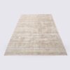 tapis uni moderne crème fait main en viscose grand 200cm 300cm pour salon