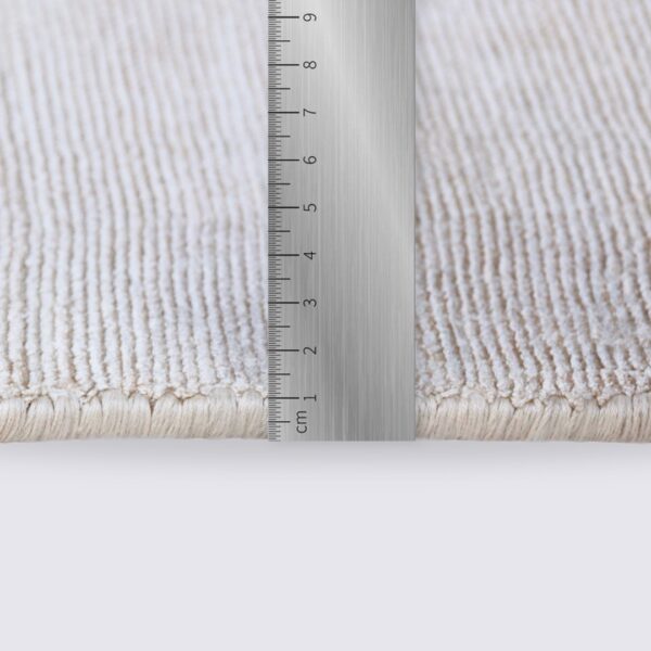 tapis uni moderne crème fait main en viscose grand 200cm 300cm pour chambre à coucher