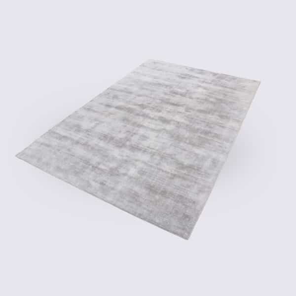 tapis uni moderne gris clair fait main en viscose grand format 200cm 300cm pour chambre à coucher