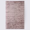 tapis salon uni moderne taupe marron fait main en viscose grand format 200cm 300cm