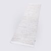 tapis de couloir runner fait main rectangle en laine et coton moderne crème 80cm 300cm