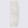 tapis de couloir runner fait main rectangle en laine et coton moderne couleur crème 80cm 300cm