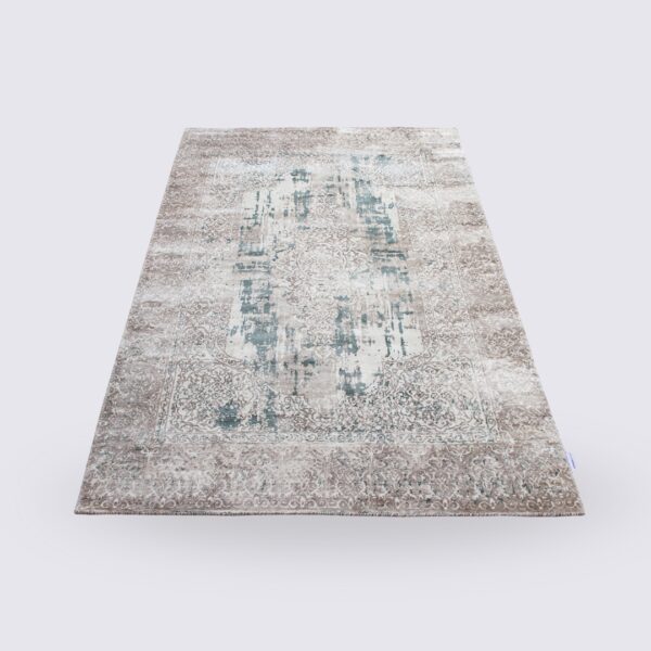 tapis de salon fait main moderne crème grège grand design moderne zola