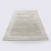 tapis de salon fait main design rectangle gris clair uni laine corado 160cm 230cm