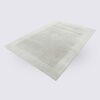 tapis de salon fait main moderne rectangle gris uni laine corado 160cm 230cm