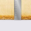 tapis chambre a coucher fait main moderne rectangle jaune or moutarde uni laine corado 160cm 230cm