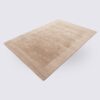 tapis chambre fait main moderne rectangle taupe marron uni corado 160cm 230cm