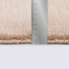 tapis de salon fait main moderne rectangle taupe marron avec bordure corado 160cm 230cm
