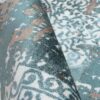 tapis de salon fait main motif persan oriental moderne bleu turquoise grand design moderne zola 300cm