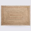 tapis salon jute toile 200x300 fait main rectangulaire