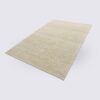 tapis salon uni fait main rectangle en laine et coton moderne couleur blanc crème 200cm 300cm