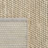 tapis de salon uni rectangle en laine et coton moderne couleur blanc crème 200cm 300cm