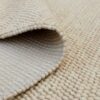 tapis de salon uni fait main rectangle laine et coton moderne couleur blanc crème 200cm 300cm