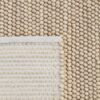 tapis salon uni fait main rectangle en laine et coton moderne couleur crème 300cm 200cm