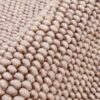 tapis de salon uni fait main rectangle en laine et coton moderne couleur marron 300cm 200cm