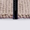 tapis de salon uni fait main rectangle en laine et coton moderne couleur taupe 300cm 200cm