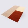 tapis tissé main multicolore rouille crème taupe moderne et design style roche bobois grand format 200cm 300cm pour salon