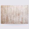 tapis moderne taupe marron fait main manarola en viscose pour le salon 160cm 230cm