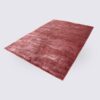 tapis moderne uni rouge bordeaux grand fait main manarola en viscose pour le salon 160cm