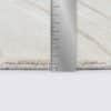 tapis fait main moderne uni crème avec motif vagues en laine nouvelle zelande 200cm 300cm salon chambre