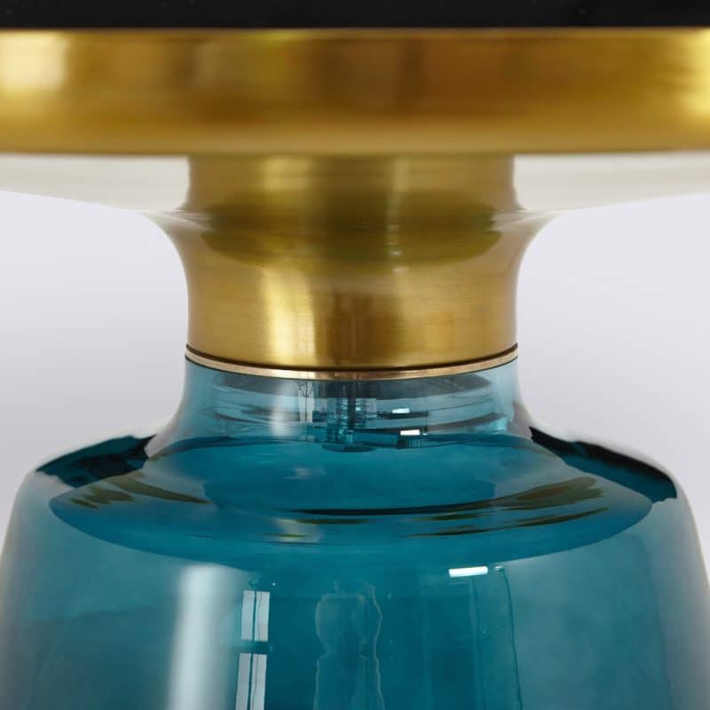 table basse bell replica en verre trempe bleu dupe classicon