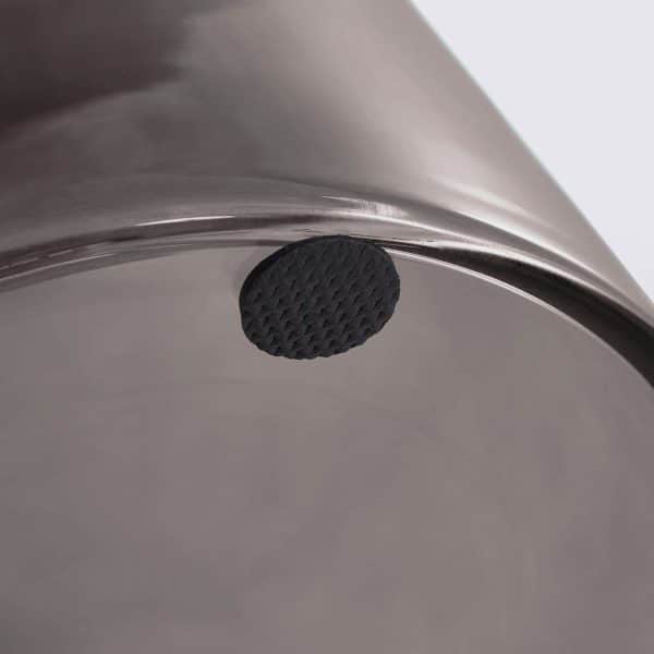 table basse bell copie en verre trempe gris fonce style classicon