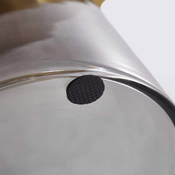 table d'appoint bout de table bell dupe en verre trempe gris foncé style classicon