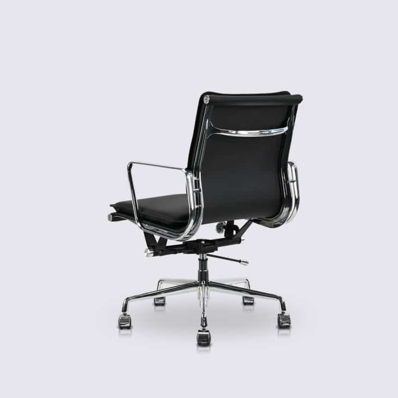 chaise de bureau soft pad a roulette en cuir