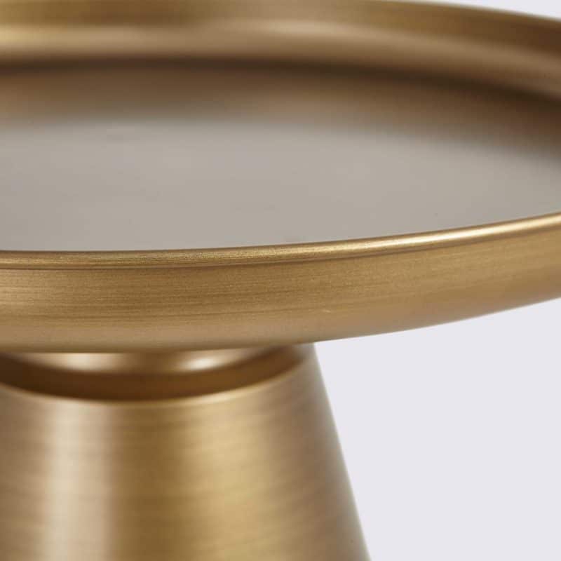 table d'appoint verre trempe gris fonce plateau en metal